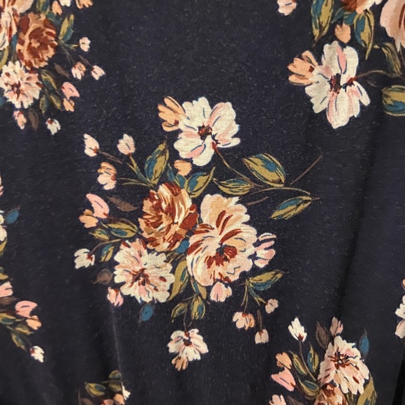 Maurice’s 24/7 Navy Floral Drawcord Pocket Sleeveless Romper | Size: XS - Picture 4 of 6